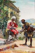 Hugo Birger Nordafrikanska jagare rastar Germany oil painting artist